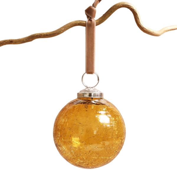 Lisa Angel Amber Glass Christmas Bauble