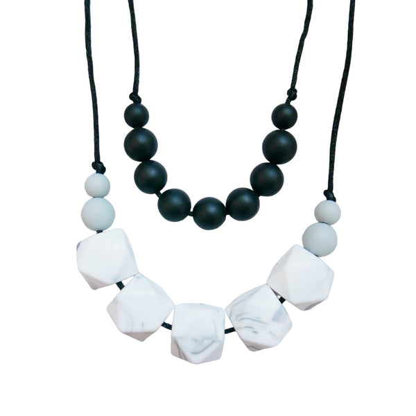 East London Baby Co. Raven Geometric Teething Necklace