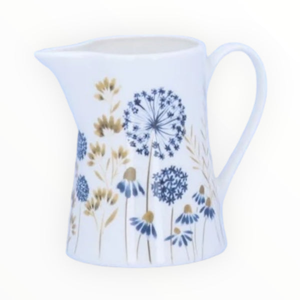 Gisela Graham Blue Meadow Bone China Jug