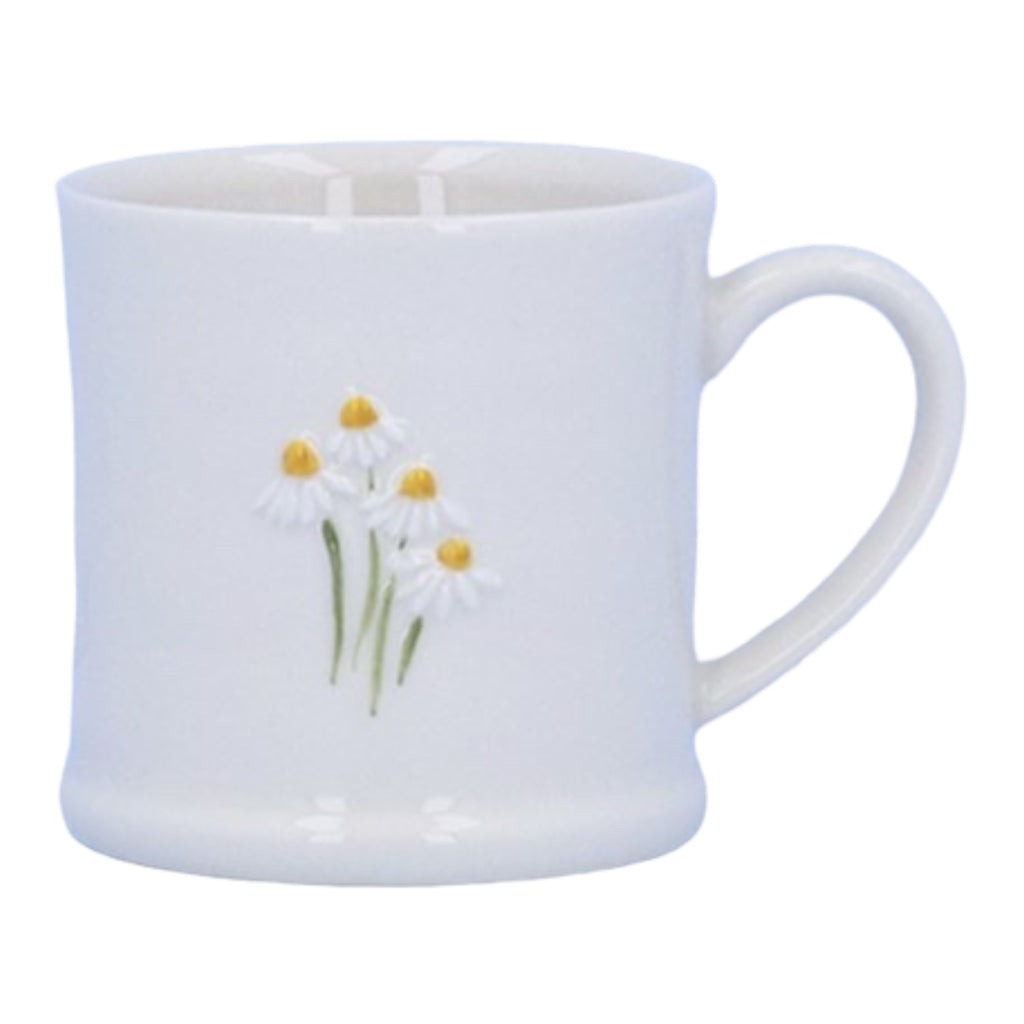 Gisela Graham White Daisies Stoneware Mini Mug