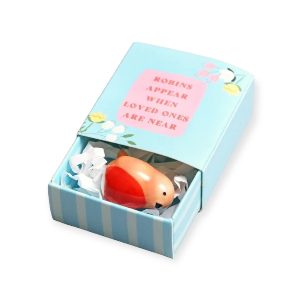 Lisa Angel Tiny Matchbox Ceramic Robin Token