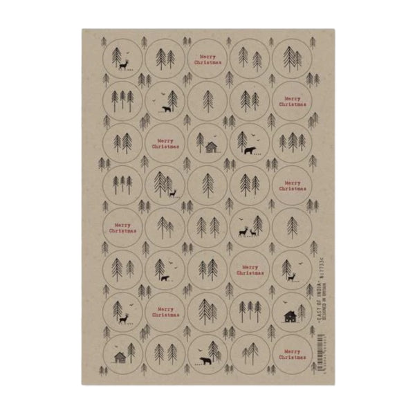 East of India Sticker Sheet - Kraft - Forest