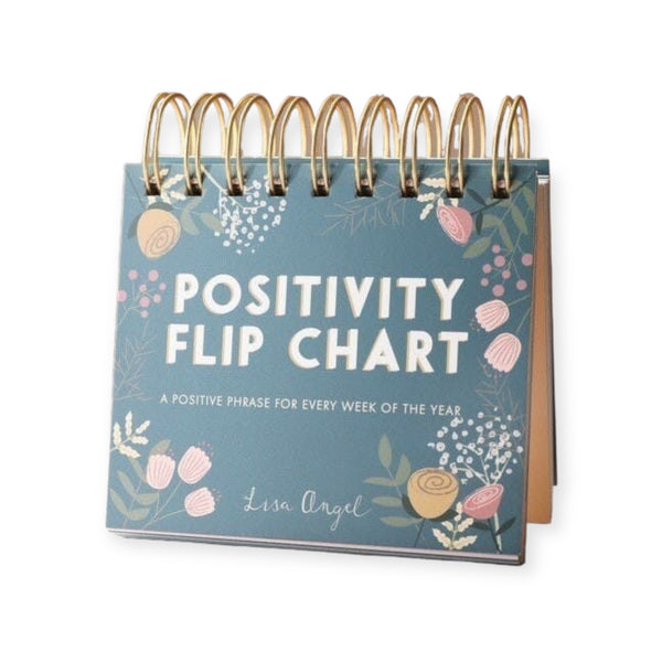 Lisa Angel Weekly Positivity Floral Desktop Flip Chart