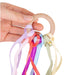 Baby Sensory Colourful Ribbon Toy on Wooden Ring