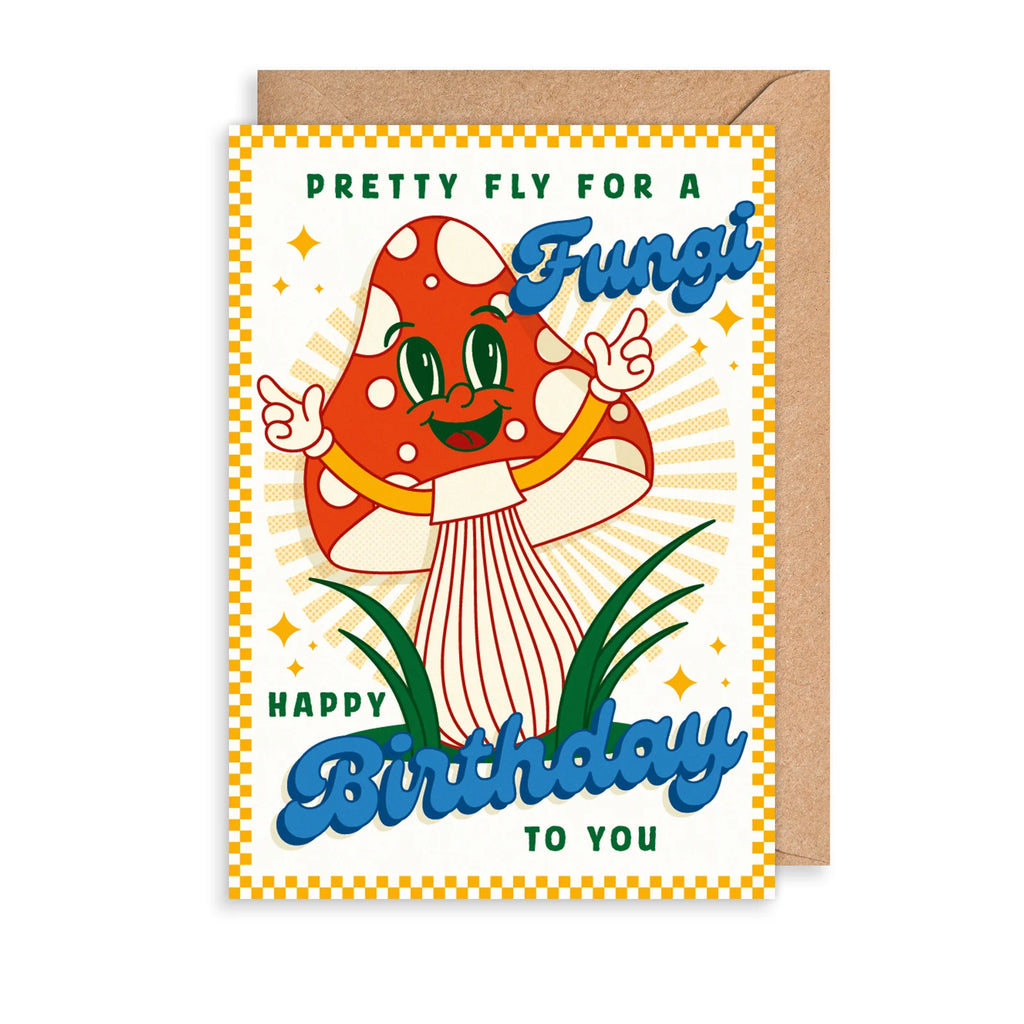 The Art File Pretty Fly for a Fungi Birthday Card