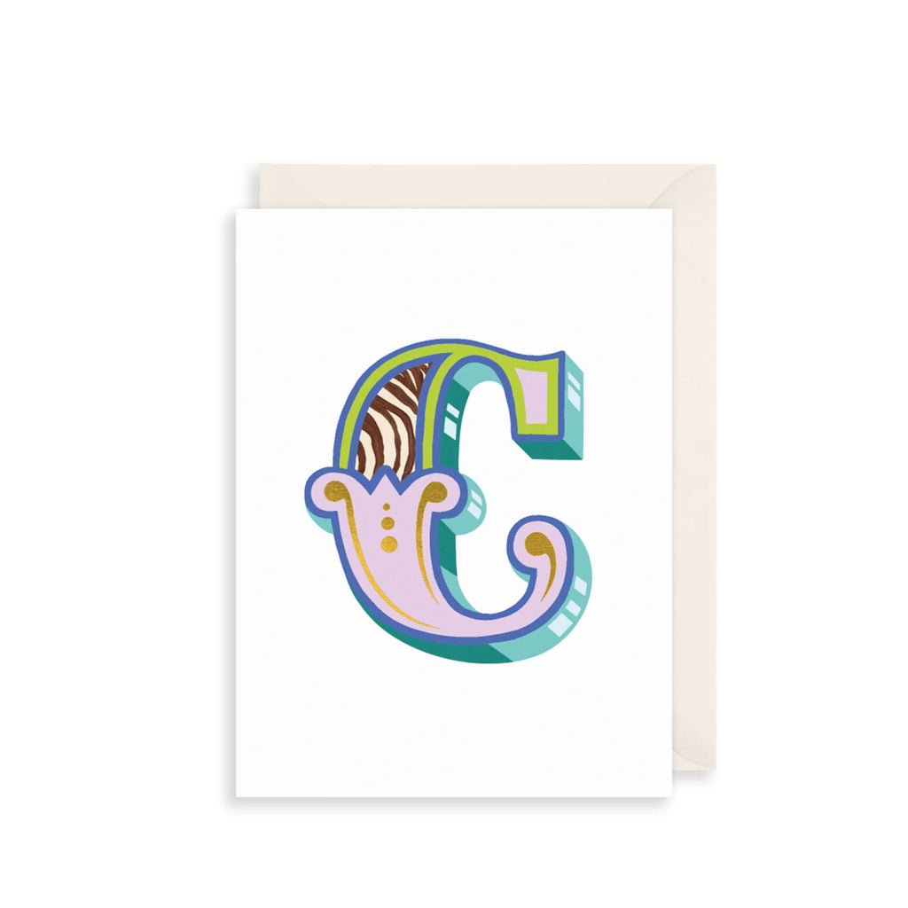 The Art File 'C' Alphabet Greetings Card