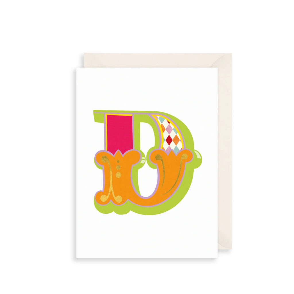 The Art File 'D' Alphabet Greetings Card