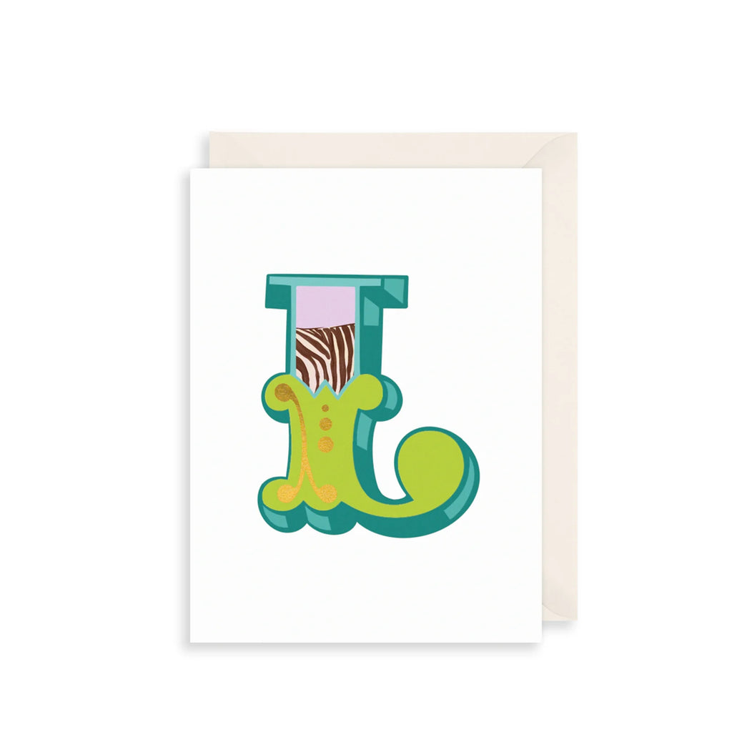 The Art File 'L' Alphabet Greetings Card