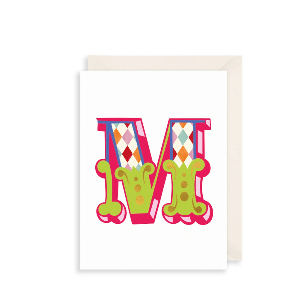 The Art File 'M' Alphabet Greetings Card