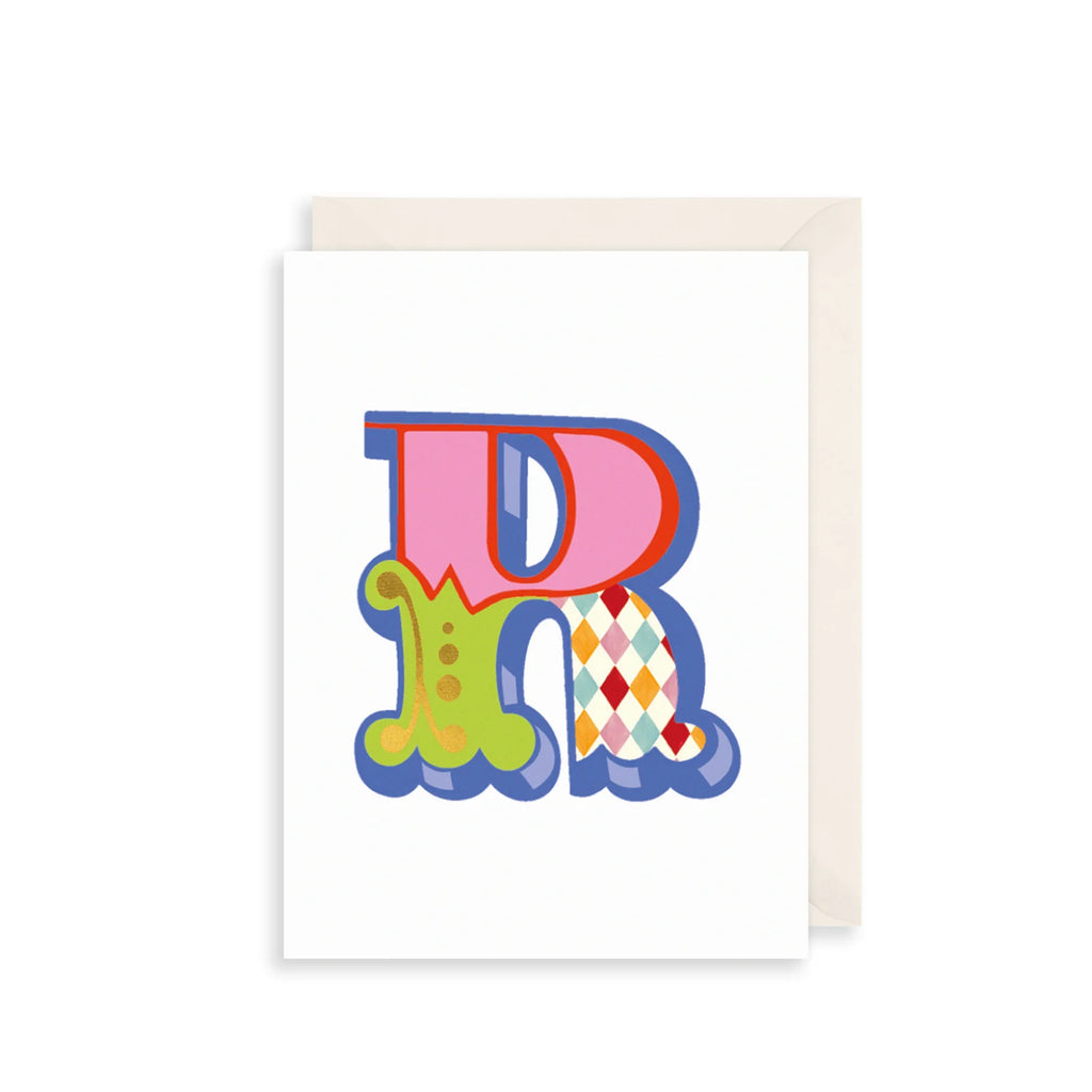 The Art File 'R' Alphabet Greetings Card