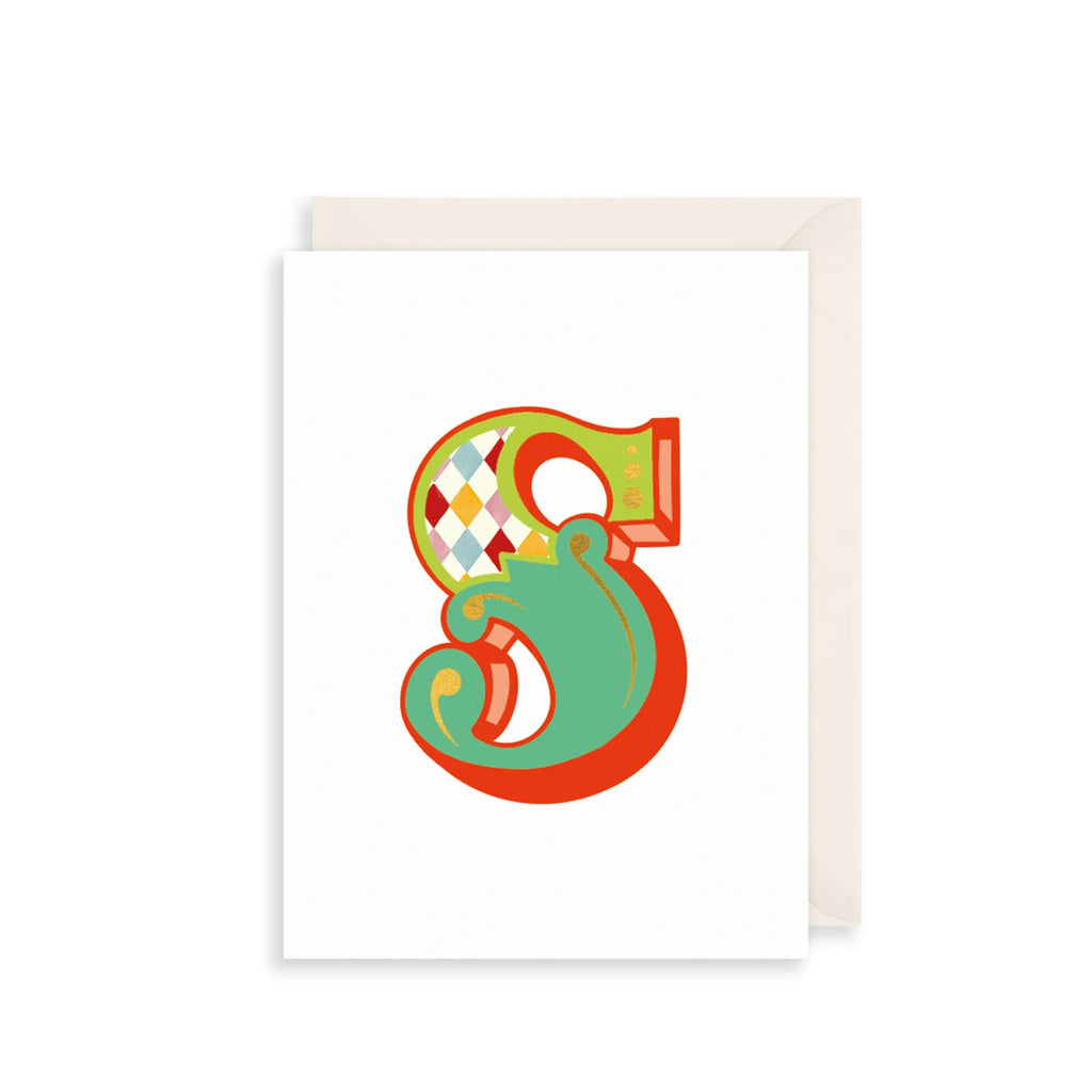The Art File 'S' Alphabet Greetings Card