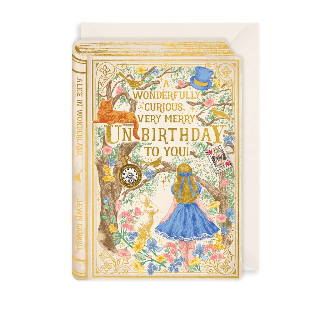 The Art File Alice In Wonderland Book Birthday Card