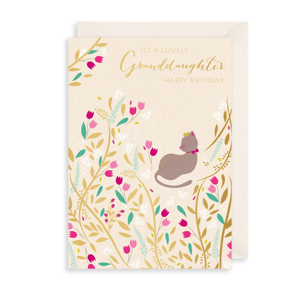 The Art File Golden Granddaughter Greetings Card