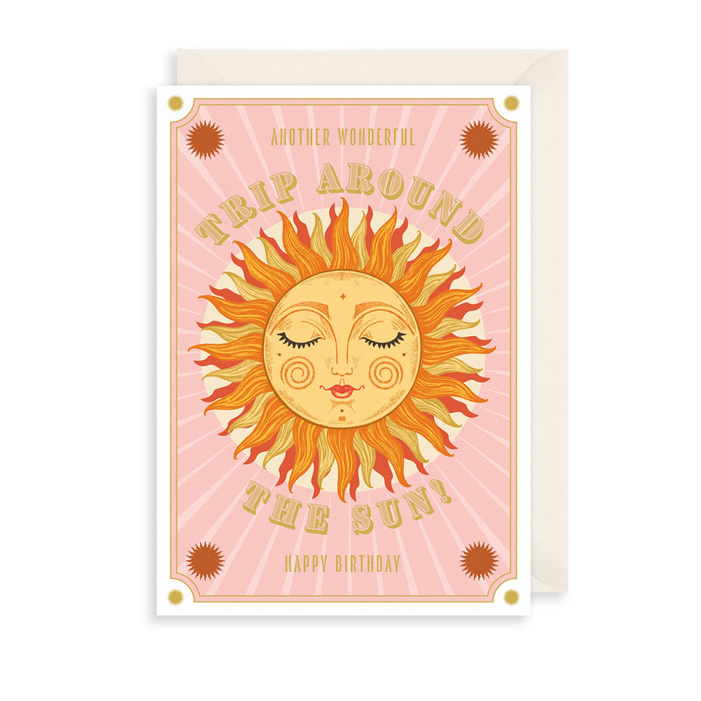 The Art File Trip Around The Sun Birthday Card