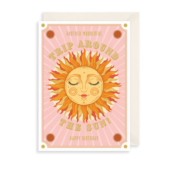 The Art File Trip Around The Sun Birthday Card
