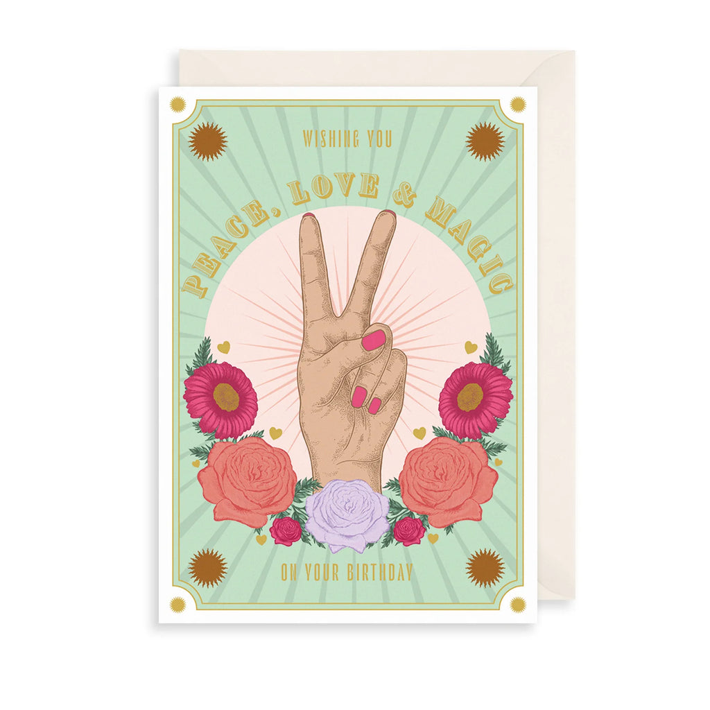 The Art File Peace & Love Greetings Card