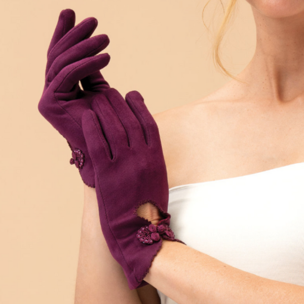 Powder Gloves Suki - Damson