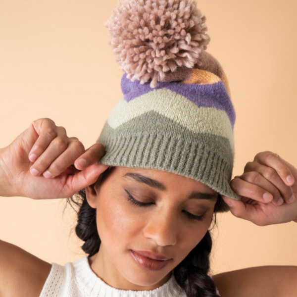 Powder Nora Bobble Hat - Sage Mix