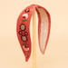 Powder Art Deco Floral Headband - Tangerine