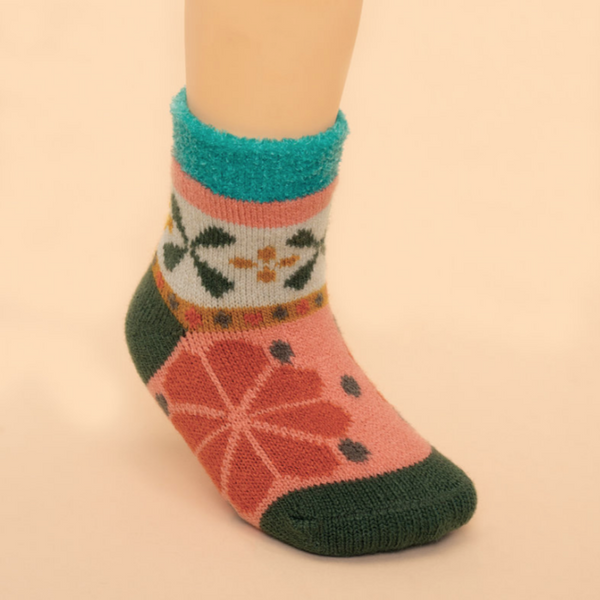 Powder Kids Fair Isle Cosy Socks - Petal
