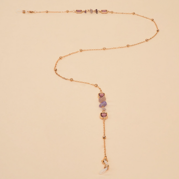 Powder Glasses Chain - Delicate Chain in Amethyst