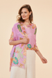 Powder 100% Linen Persian Floral Scarf - Lavender