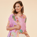 Powder 100% Linen Persian Floral Scarf - Lavender