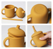 Mushroom Shaped Silicone Straw Baby & Toddler Sippy Cup - Assorted Colours