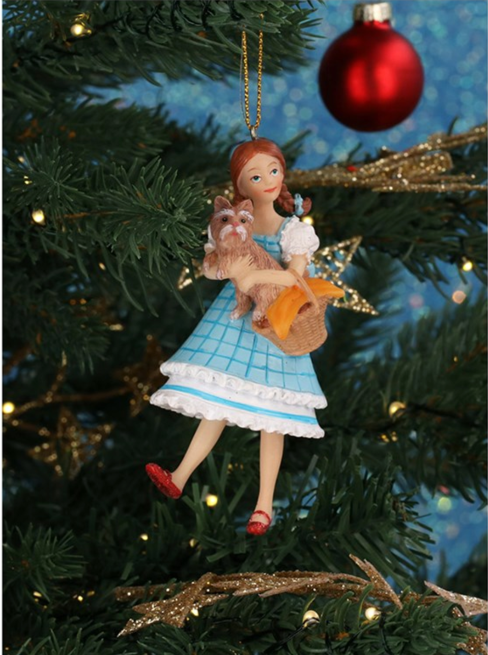 Gisela Graham Blue Dress Resin Dorothy Decoration