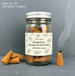 East of India Jar of incense Cones - Geranium, Orange & Lavender