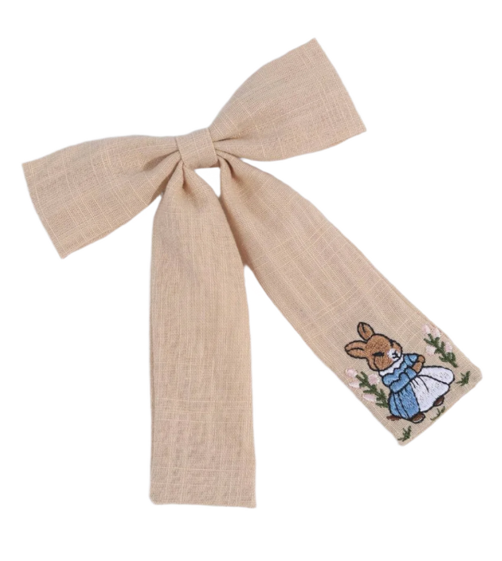 Easter Rabbit Ribbon Hair Clip