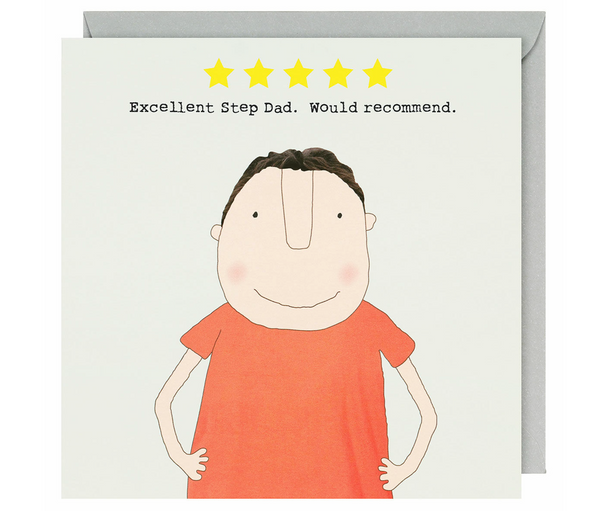 Rosie Made A Thing Five Star Step Dad Card