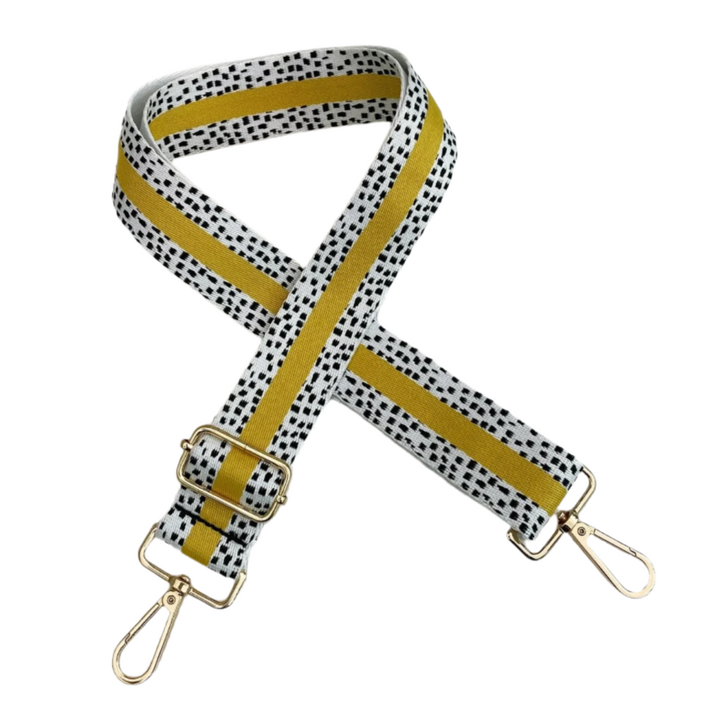 Black and Mustard Bag Strap - 135cm