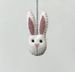 East of India Small Hanging Rabbit Head - Cream