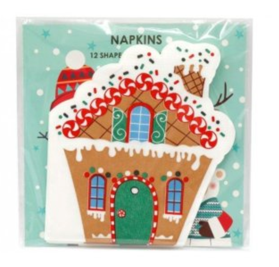 Pack of 12 Gingerbread House Napkins