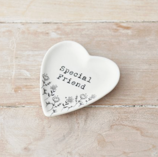 Special Friend Floral Trinket Dish