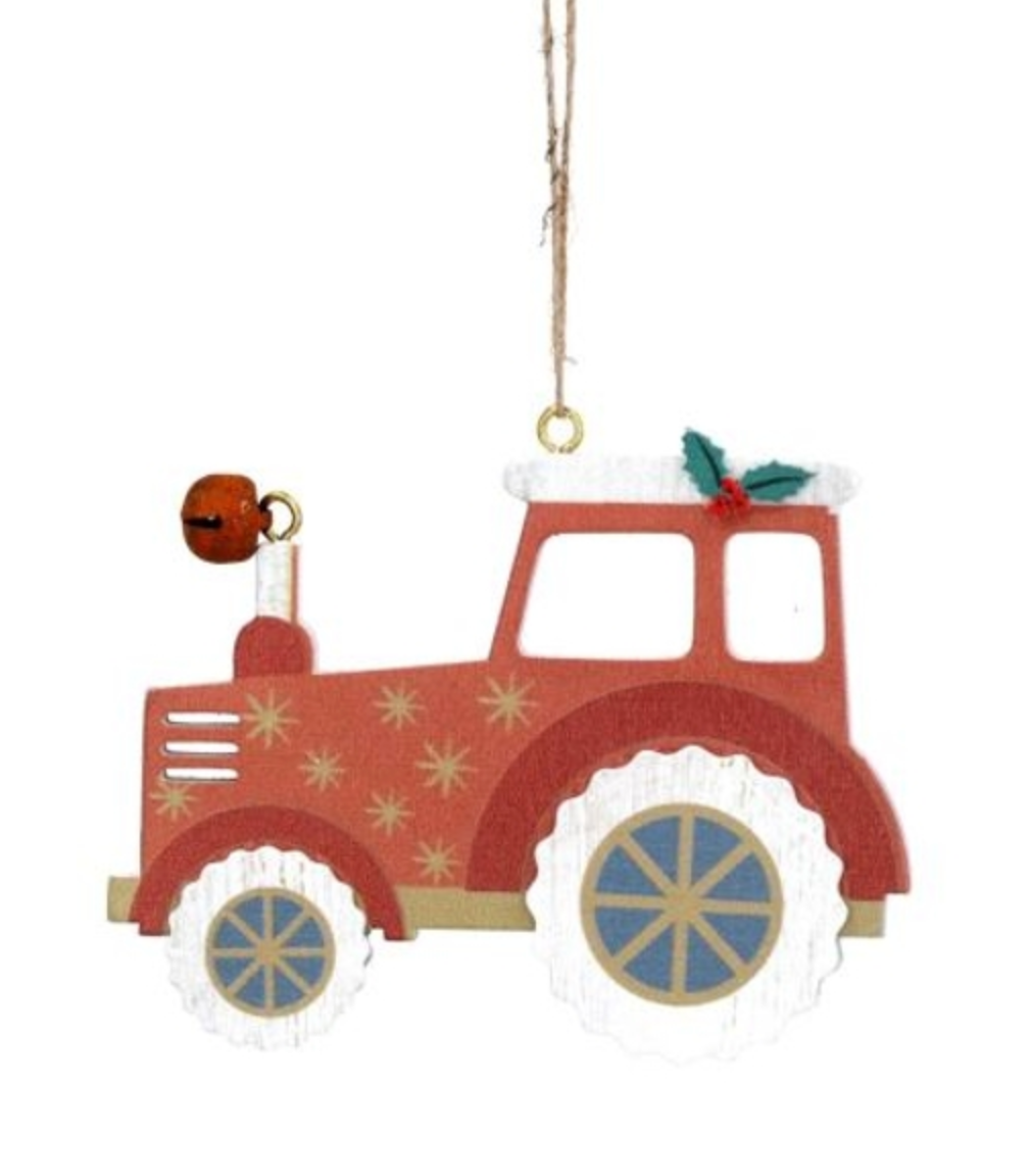 Gisela Graham Wood Tractor Decoration