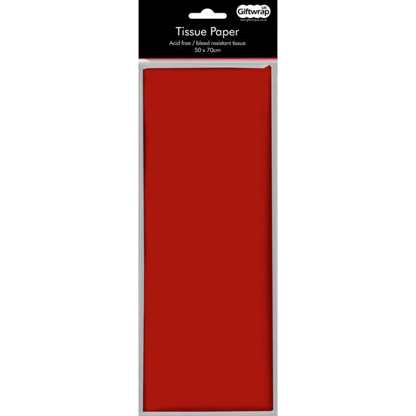 Plain Colour Tissue Paper - Red