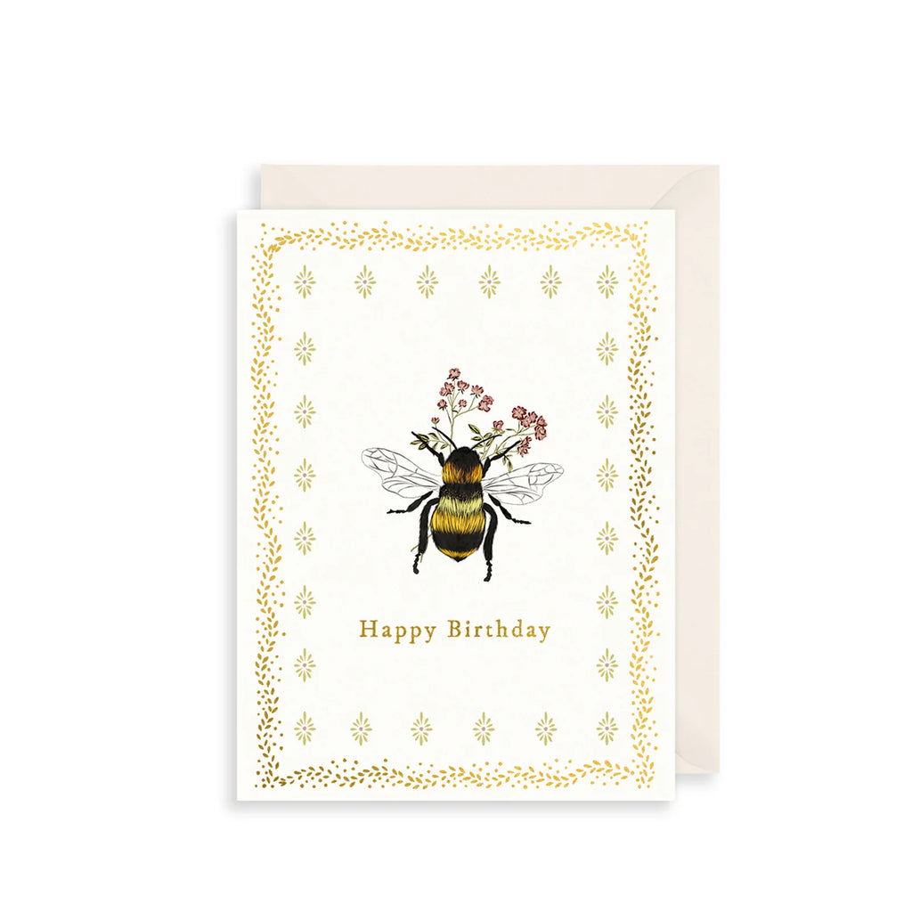 The Art File Golden Bee Greetings Card