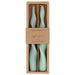 Gisela Graham Tonal Greens Twist Dinner Candles