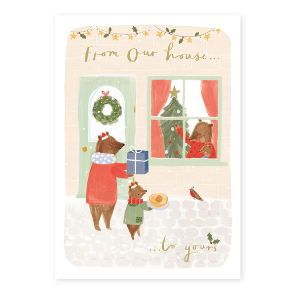 The Art File Our House To Yours Present Delivery Christmas Card