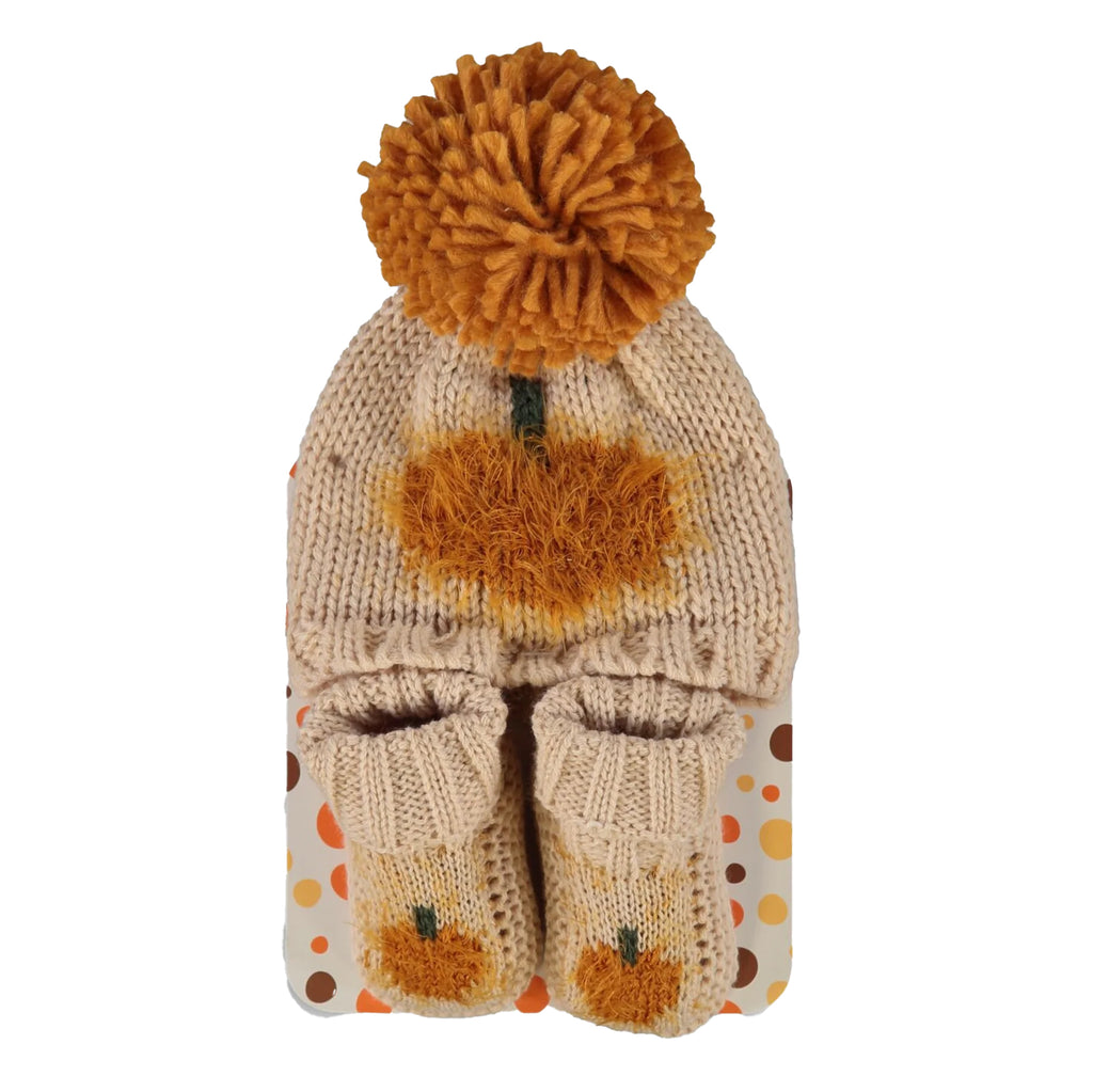 LITTLE ME Two Piece Cream Pumpkin Set, 0-6 Months