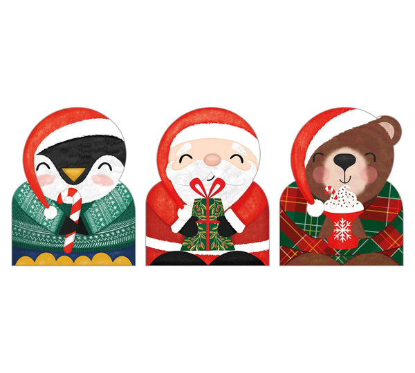 The Art File Christmas Trio Box Cards - Christmas Cuties Set of 12