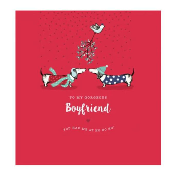 The Art File Boyfriend Sausage Dogs Christmas Card