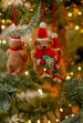 Fiona Walker Bear with Present Christmas Decoration