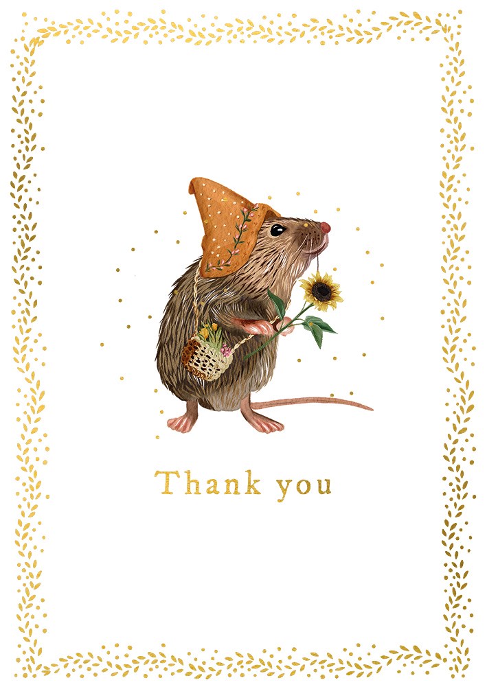 The Art File Thank You Mouse Card