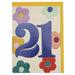 Raspberry Blossom Age 21 Birthday Card