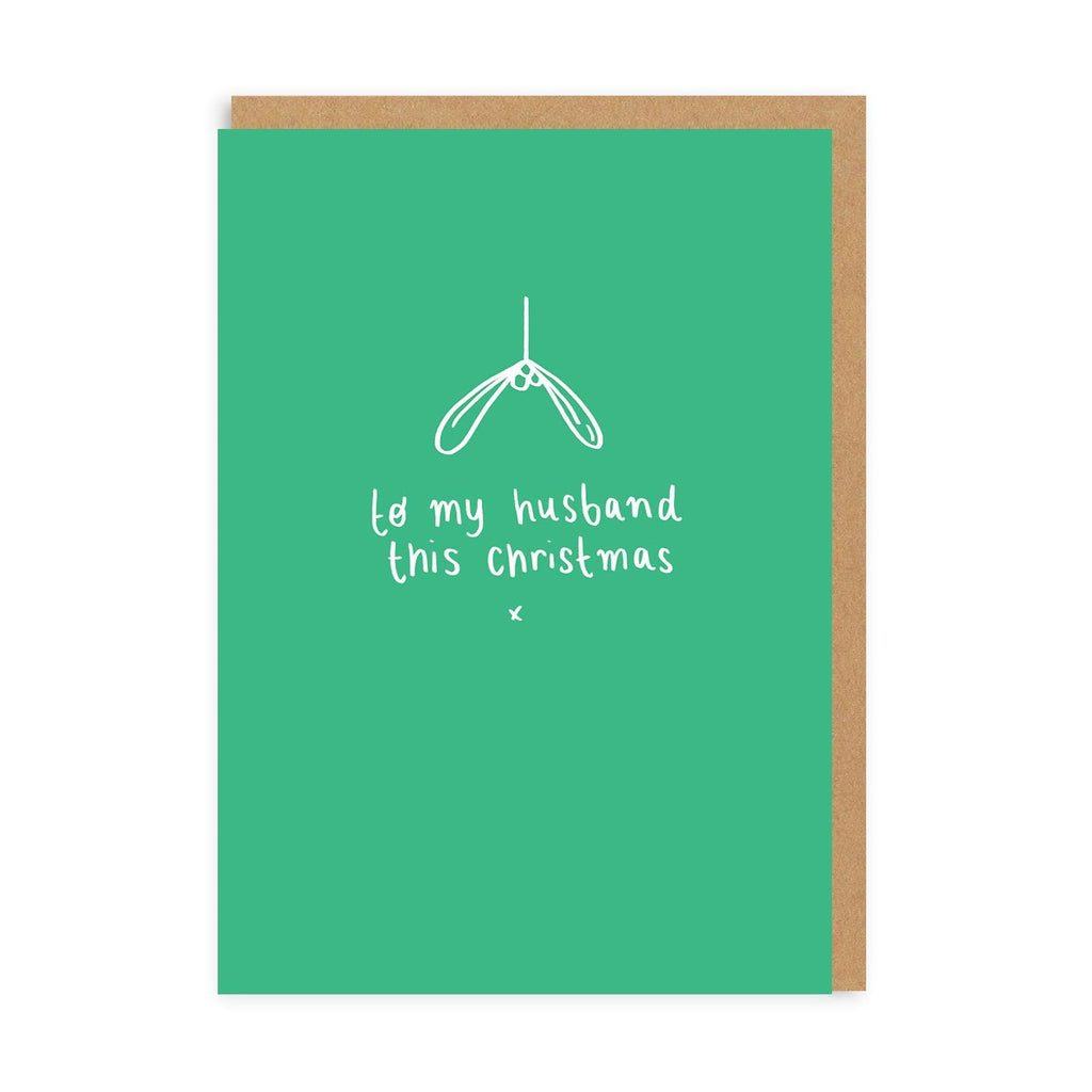 Ohh Deer Mistletoe Husband Christmas Card