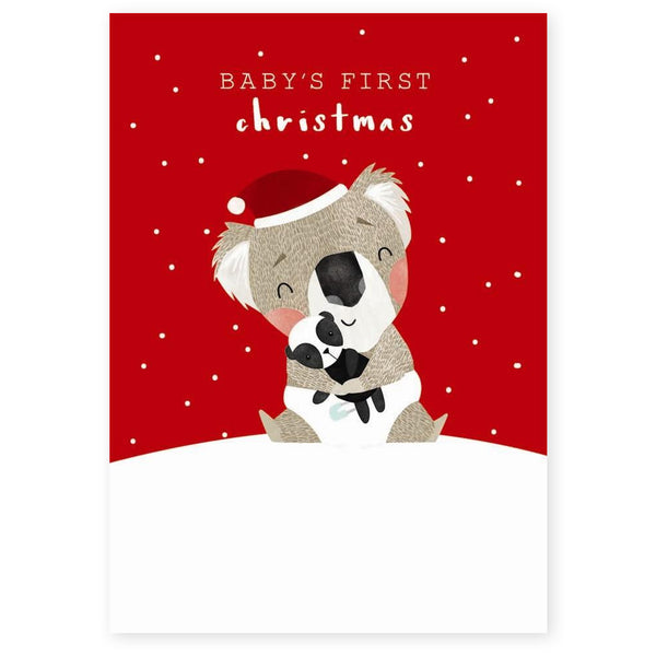 The Art File Baby 1st Koala Christmas Card