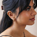 Lisa Angel Gold Stainless Steel Chunky Crystal Hoop Earrings